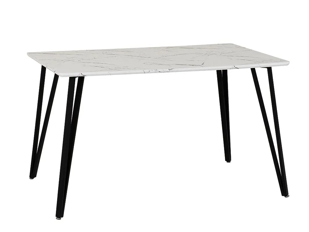 Seconique Seconique Marlow 130cm White Marble Effect Dining Table