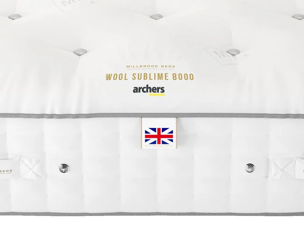 Millbrook Beds Millbrook Wool Sublime Soft Pocket 8000 4ft6 Double Mattress