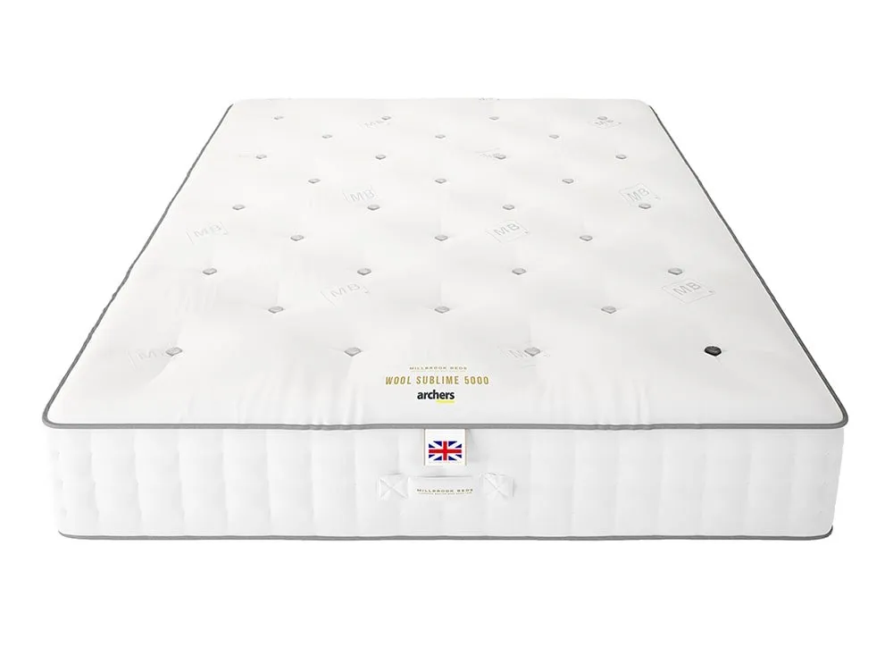 Millbrook Beds Millbrook Wool Sublime Pocket 5000 3ft Single Mattress