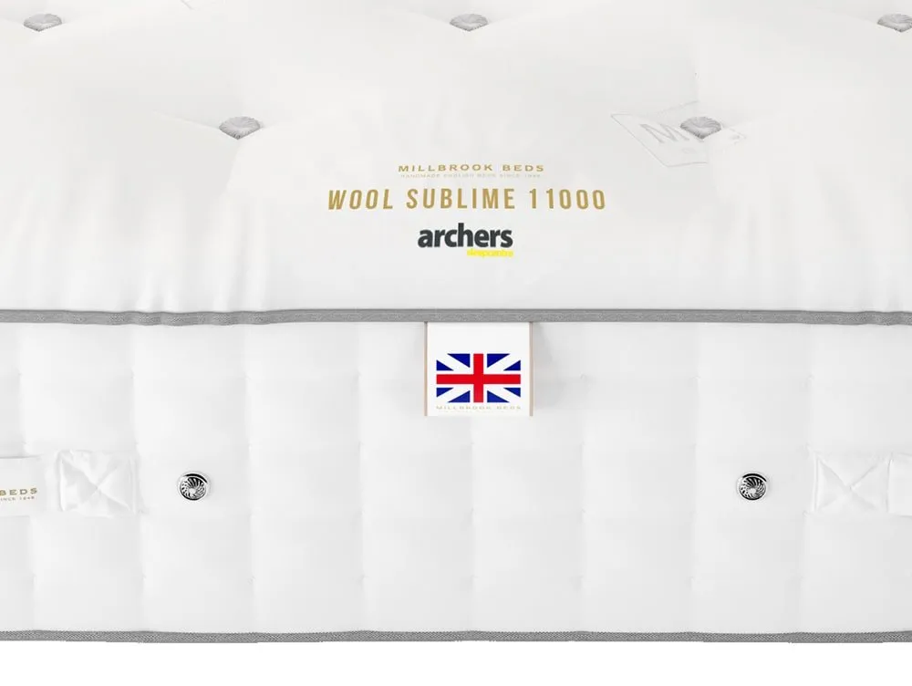 Millbrook Millbrook Wool Sublime Soft Pocket 11000 6ft Super King Size Mattress
