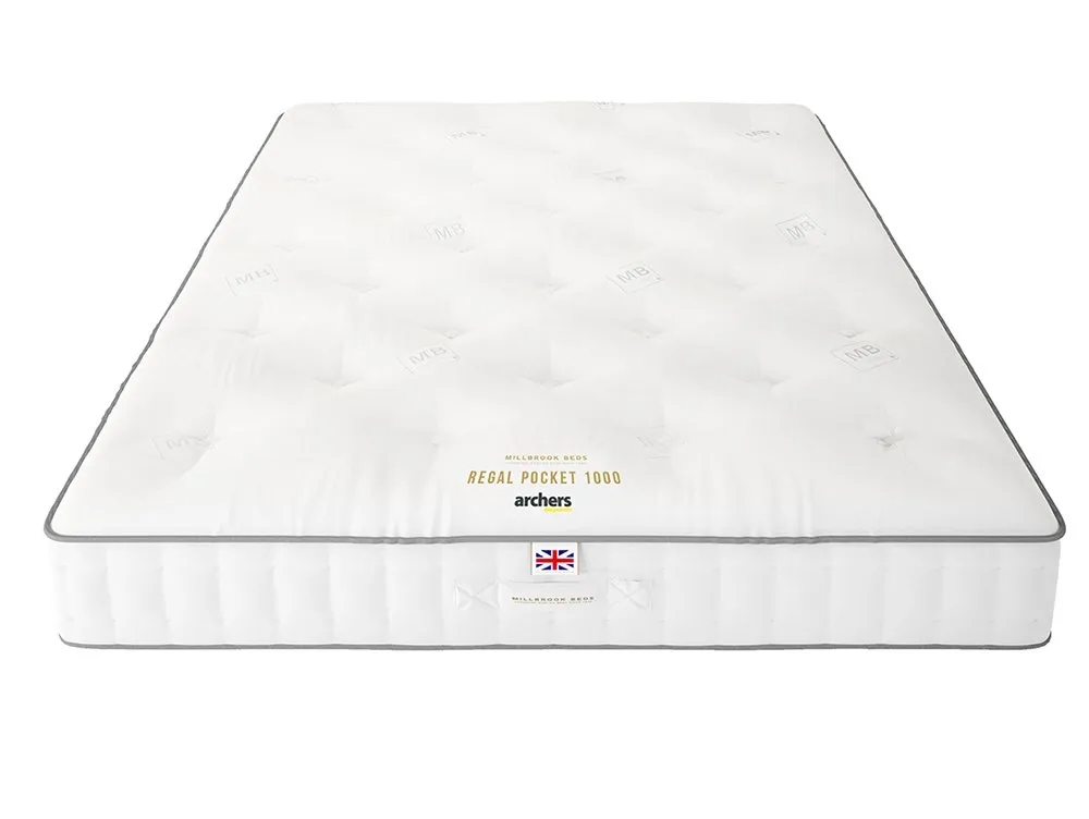 Millbrook Millbrook Regal Pocket 1000 2ft6 Small Single Divan Bed