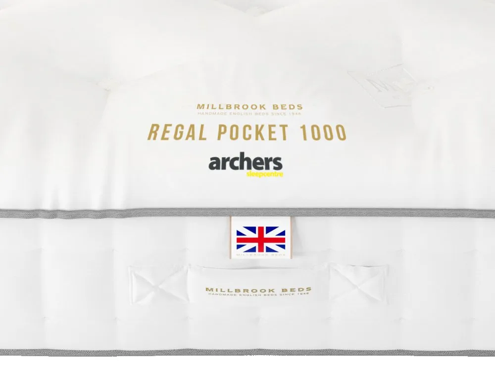 Millbrook Millbrook Regal Pocket 1000 2ft6 Small Single Divan Bed