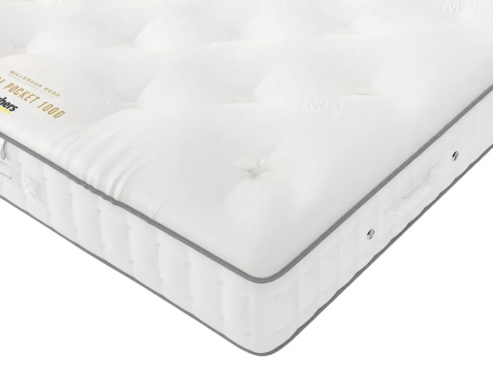 Millbrook Millbrook Regal Pocket 1000 2ft6 Small Single Divan Bed
