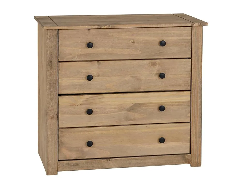 Seconique Seconique Panama Waxed Pine 4 Drawer Chest of Drawers