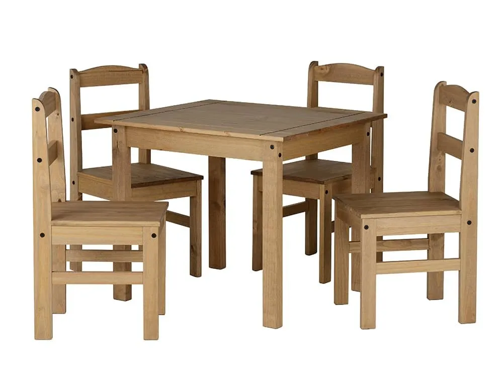 Seconique Seconique Panama Waxed Pine Dining Table and 4 Chair Set