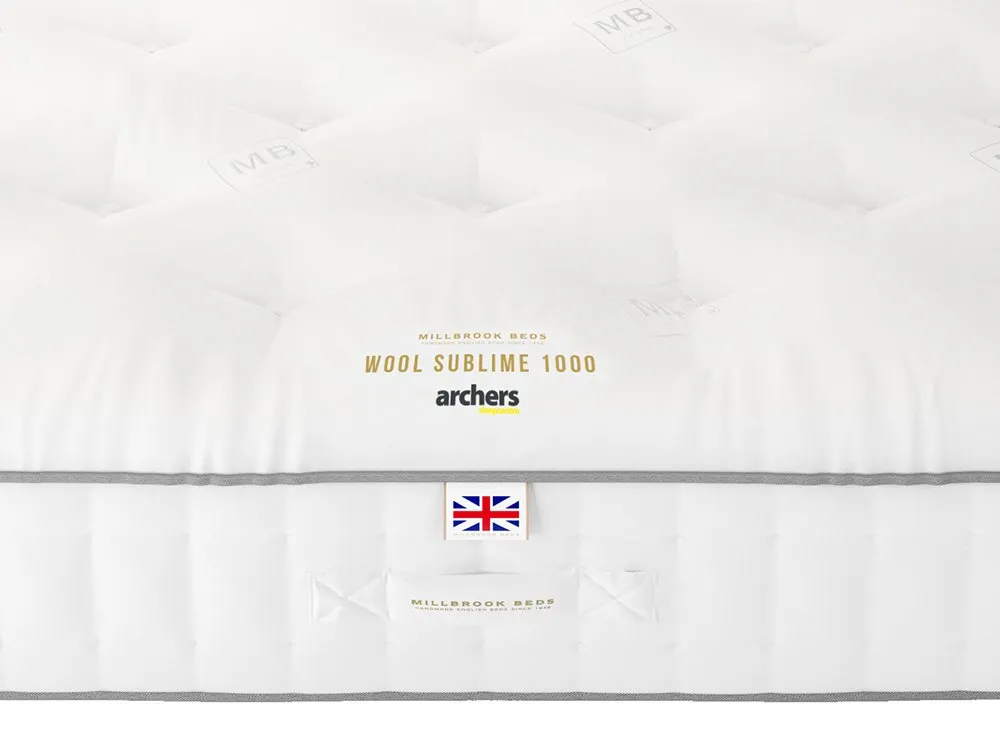 Millbrook Millbrook Wool Sublime Ortho Pocket 1000 5ft King Size Divan Bed