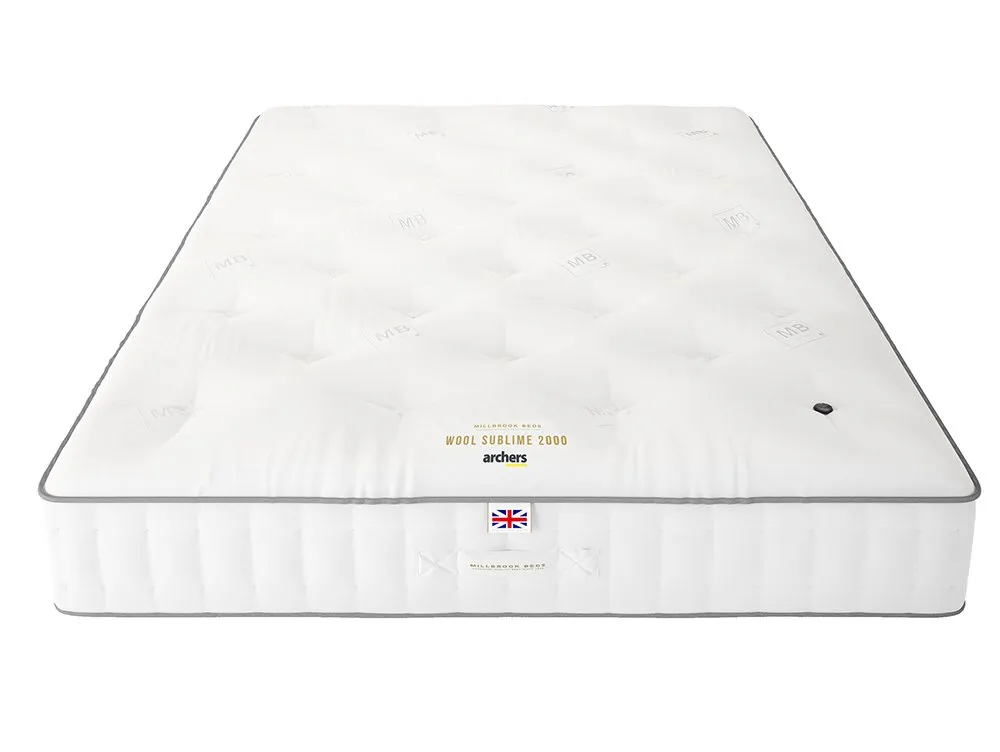 Millbrook Millbrook Wool Sublime Pocket 2000 5ft King Size Divan Bed