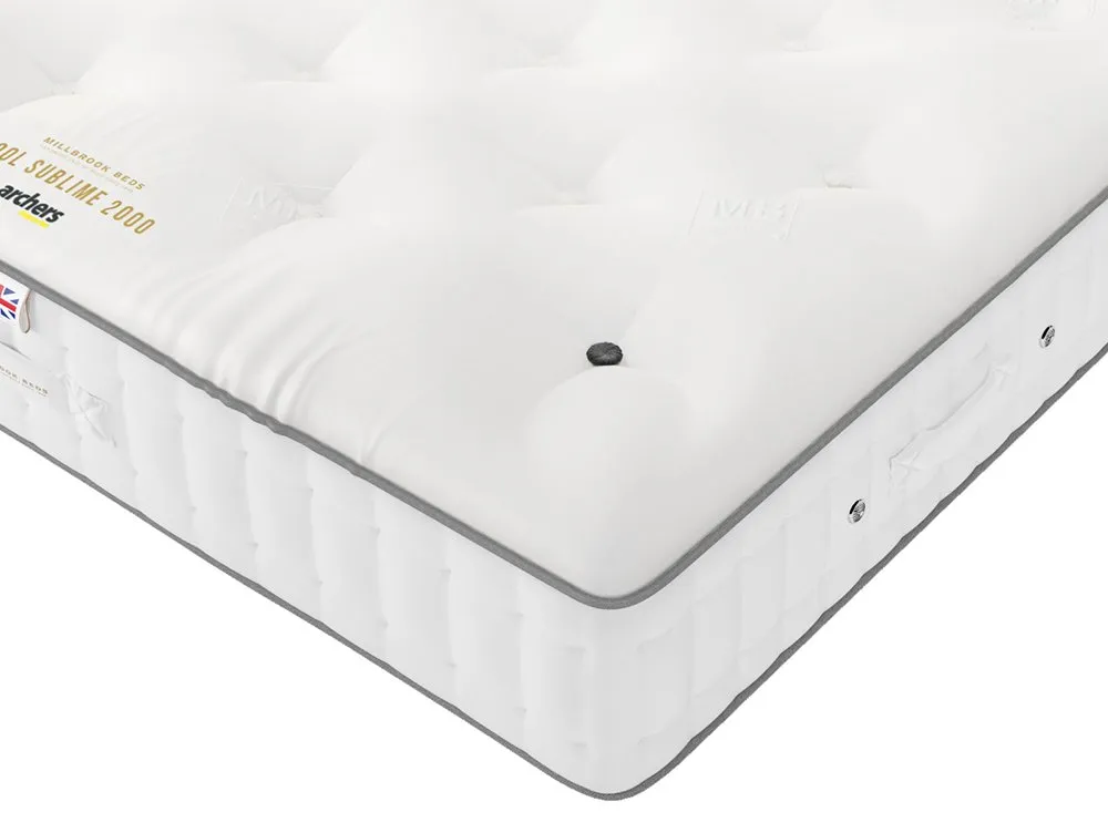 Millbrook Millbrook Wool Sublime Pocket 2000 5ft King Size Divan Bed