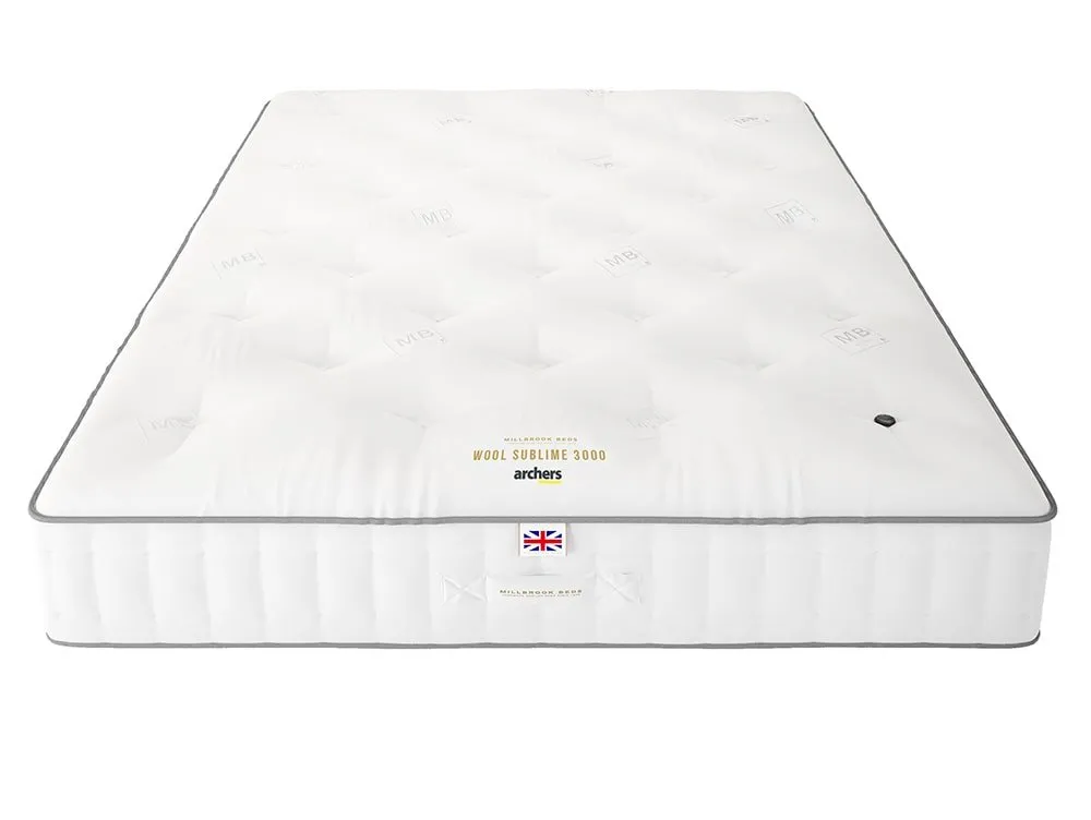 Millbrook Millbrook Wool Sublime Pocket 3000 4ft6 Double Divan Bed