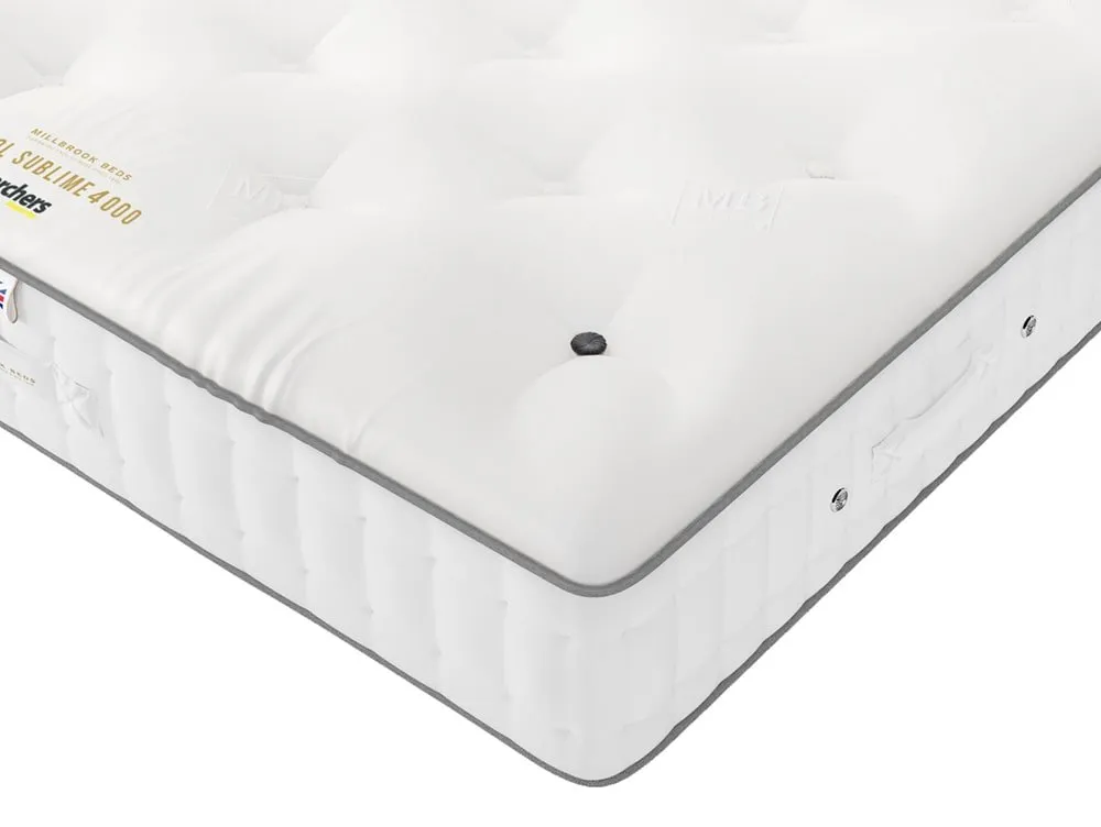 Millbrook Millbrook Wool Sublime Pocket 4000 4ft Small Double Divan Bed