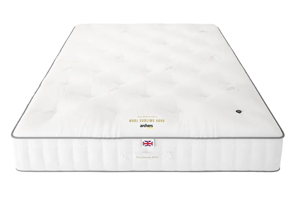 Millbrook Millbrook Wool Sublime Pocket 4000 6ft Super King Size Divan Bed