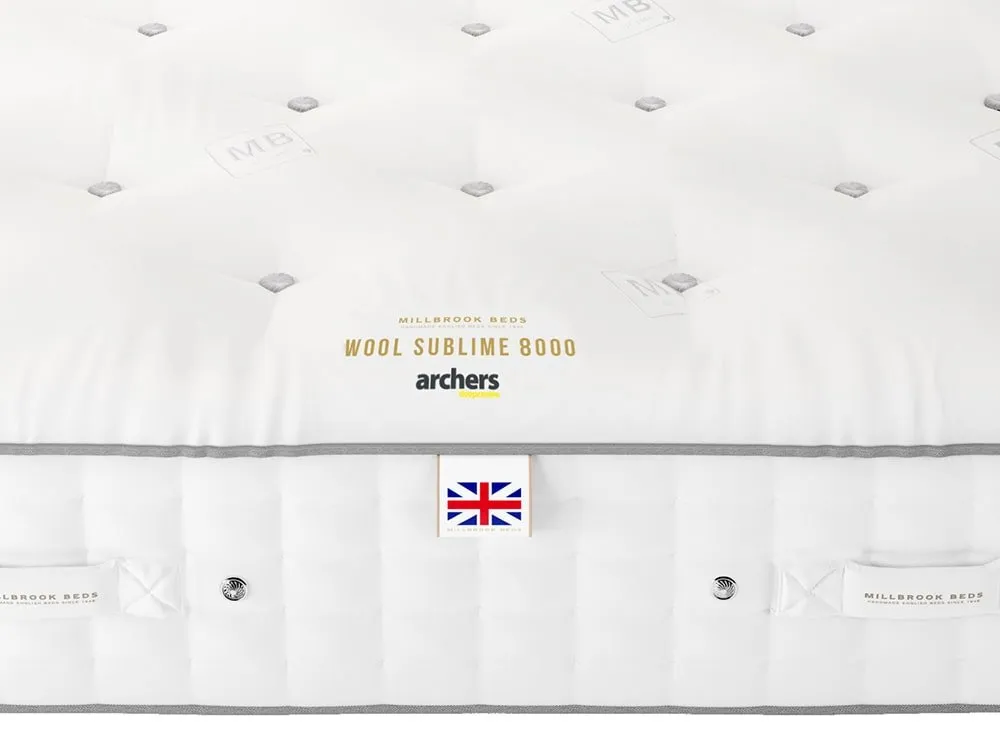 Millbrook Millbrook Wool Sublime Medium Pocket 8000 Divan Bed