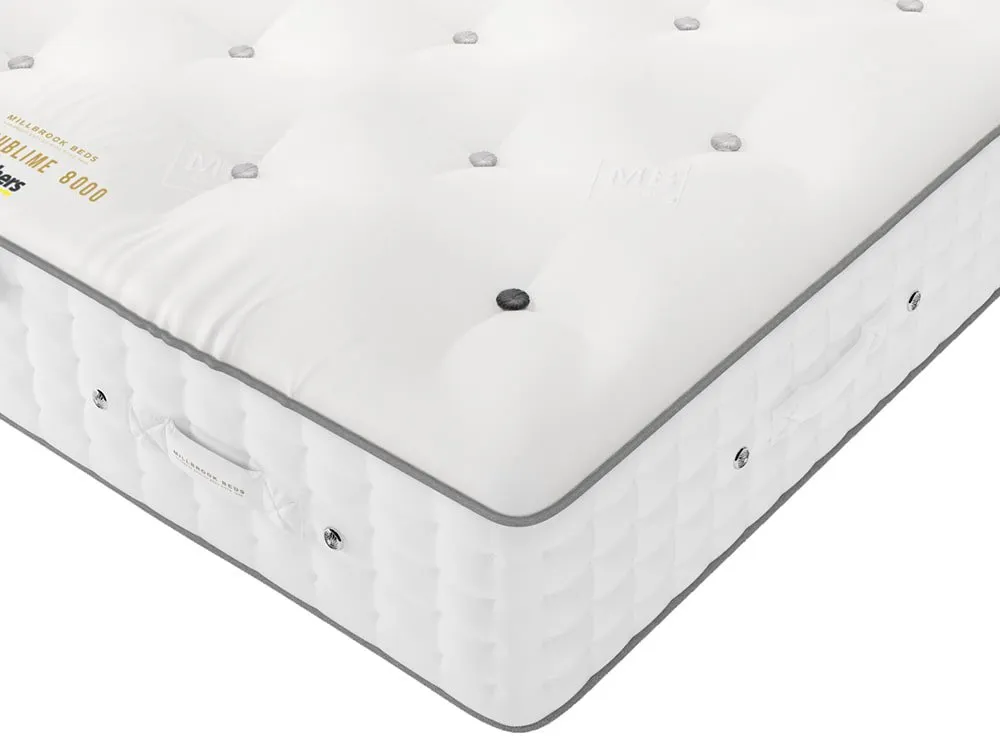Millbrook Millbrook Wool Sublime Medium Pocket 8000 4ft Small Double Divan Bed