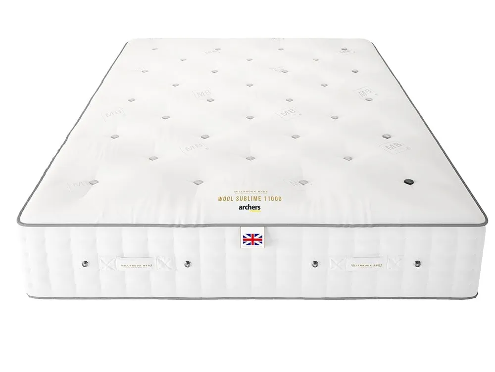 Millbrook Millbrook Wool Sublime Soft Pocket 11000 2ft6 Small Single Divan Bed