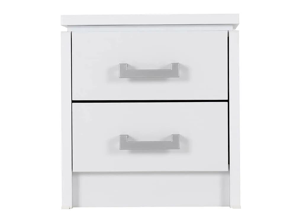 Seconique Seconique Charles White 2 Drawer Bedside Table