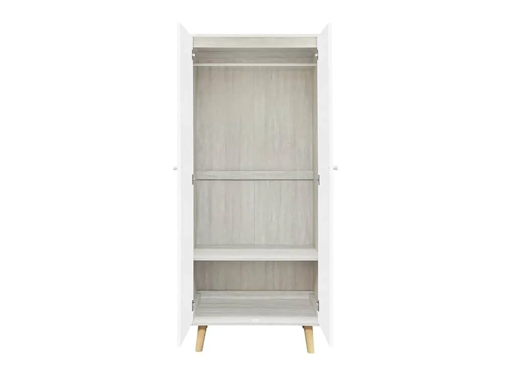 Seconique Seconique Dixie Grey and White 2 Door Double Wardrobe