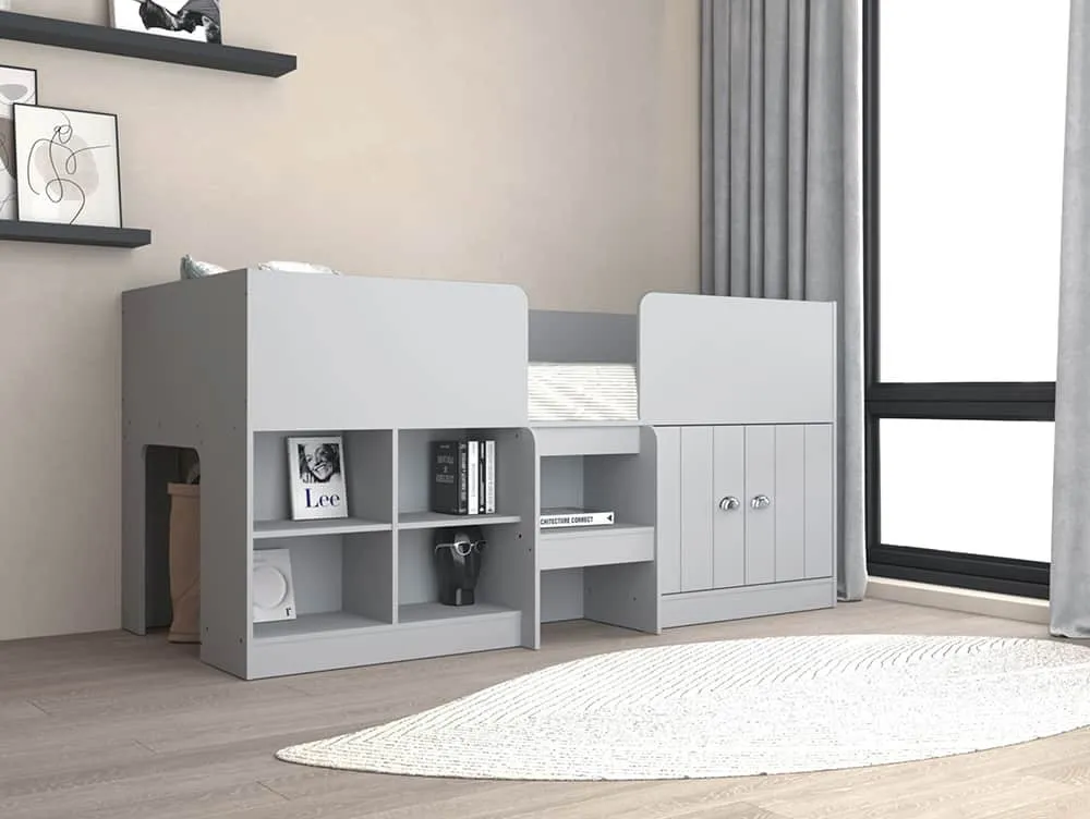 Seconique Seconique Orlando Dove Grey Wooden Low Sleeper Bed Frame
