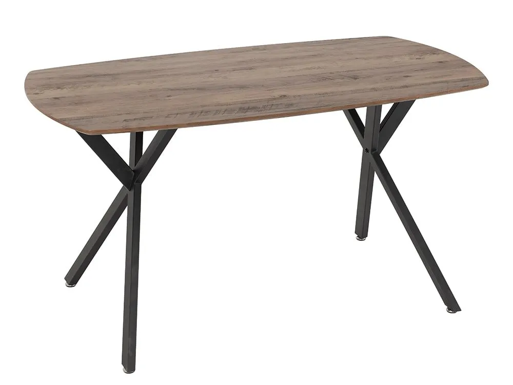 Seconique Seconique Athens Oak Effect Dining Table with 4 Avery Grey Velvet Chairs