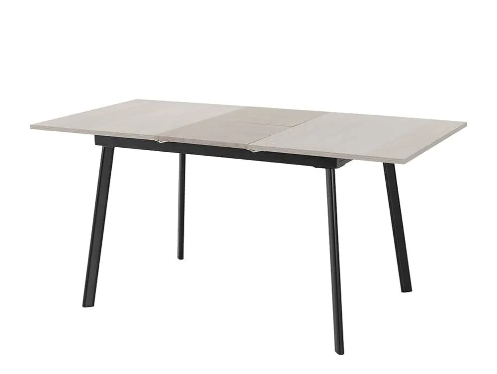 Seconique Seconique Avery Grey Oak Extending Dining Table and 4 Grey Velvet Chairs Set