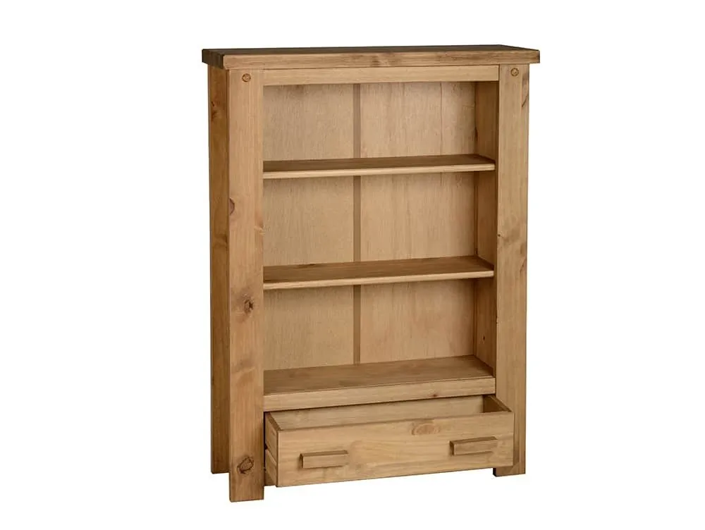 Seconique Seconique Tortilla Waxed Pine 1 Drawer Bookcase