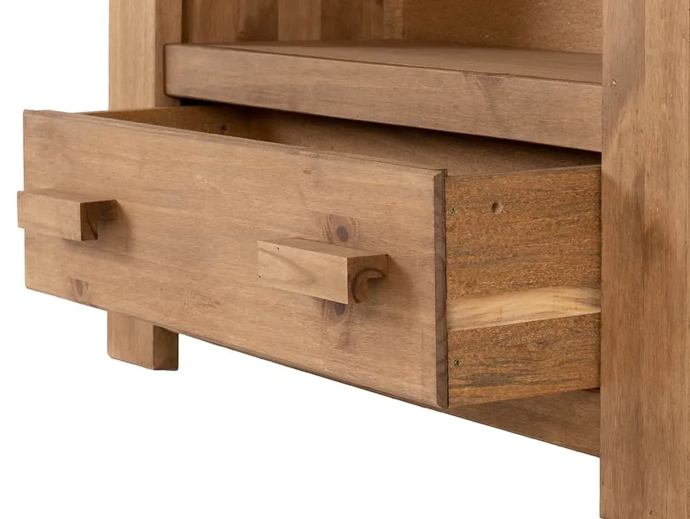 Seconique Seconique Tortilla Waxed Pine 1 Drawer Bookcase