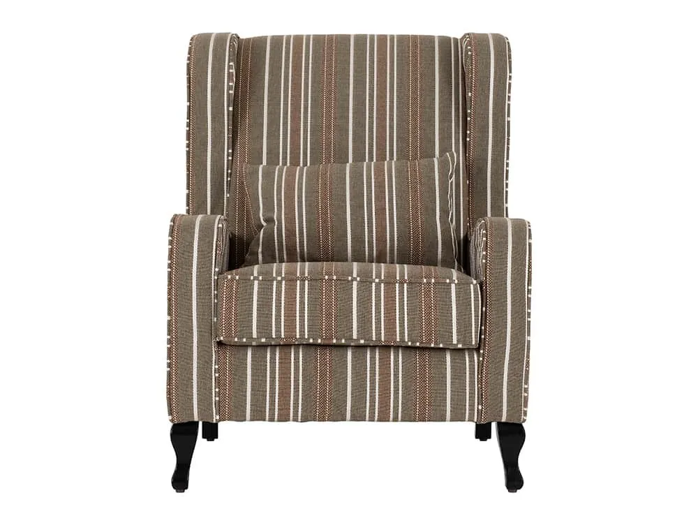 Seconique Seconique Sherborne Beige Stripe Fabric Arm Chair
