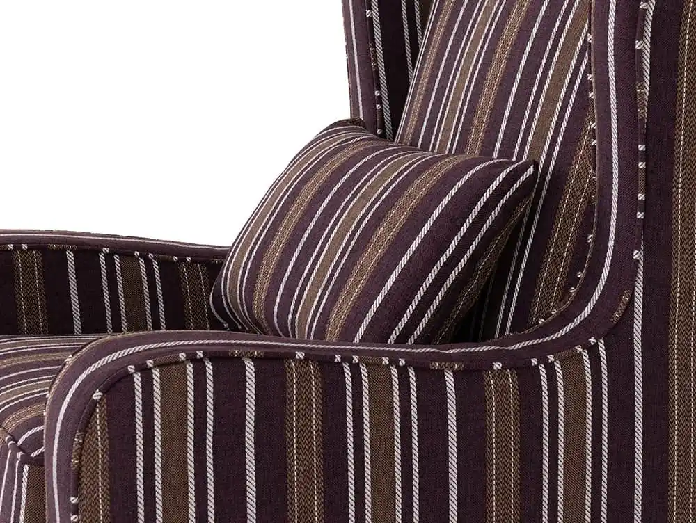 Seconique Seconique Sherborne Burgundy Stripe Fabric Arm Chair