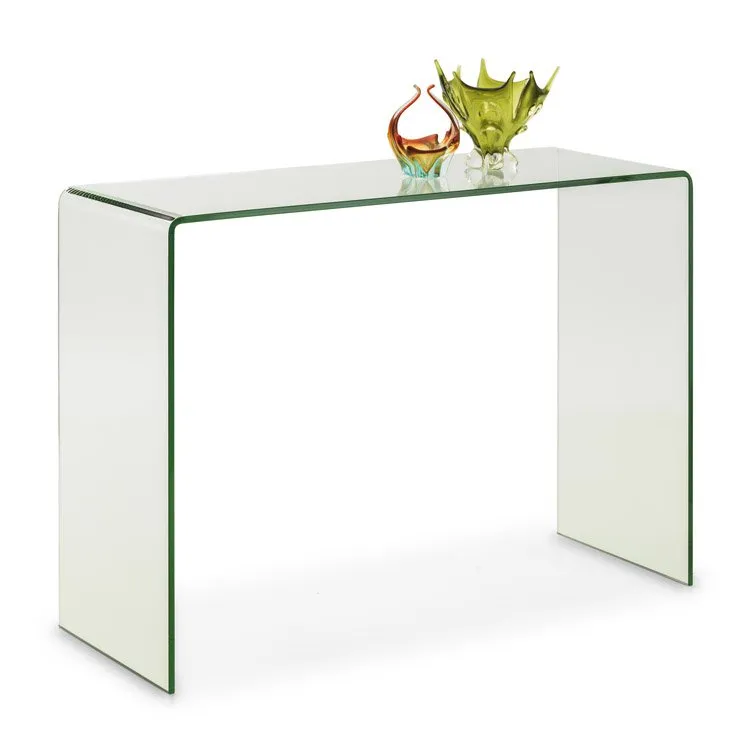 Julian Bowen Julian Bowen Amalfi Clear Glass Console Table