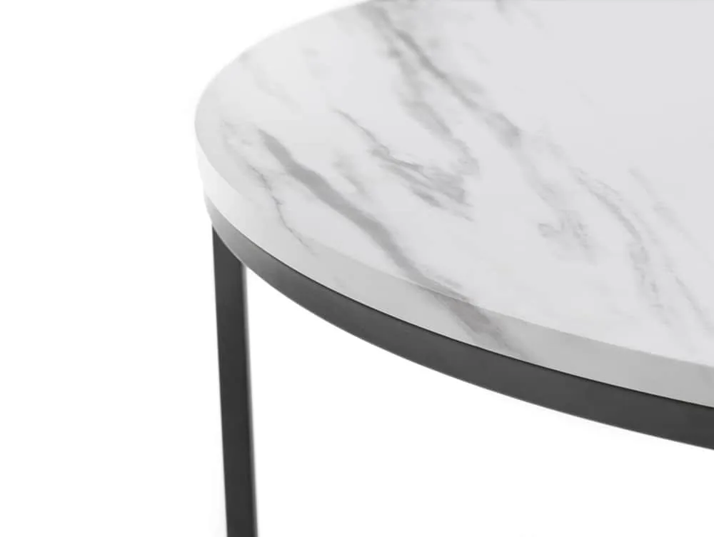 Julian Bowen Julian Bowen Bellini Marble Effect Round Nest of Tables