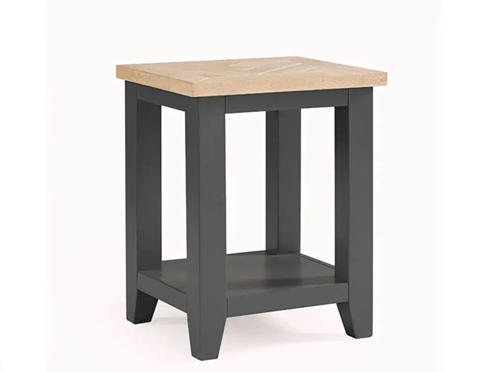 Julian Bowen Julian Bowen Bordeaux Grey and Oak Wooden Lamp Table (Assembled)