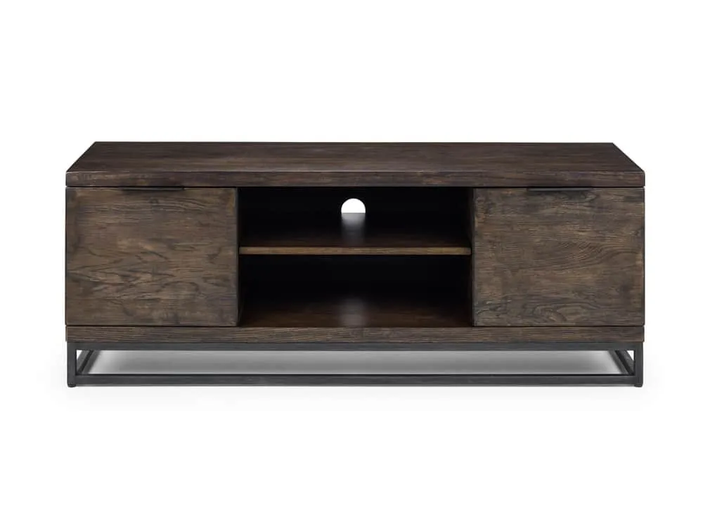 Julian Bowen Julian Bowen Brooklyn Dark Oak Wooden 2 Door TV Cabinet