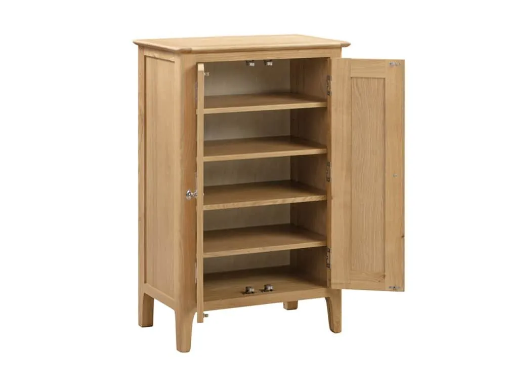 Julian Bowen Julian Bowen Cotswold Oak 2 Door Shoe Cabinet (Assembled)