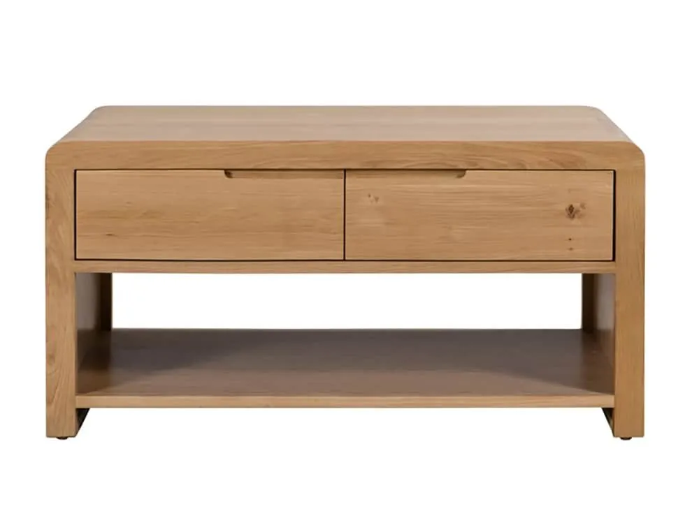 Julian Bowen Julian Bowen Curve Oak 1 Drawer Coffee Table (Assembled)