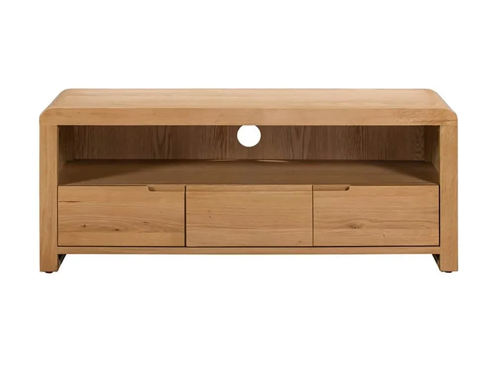 Julian Bowen Julian Bowen Curve Oak 3 Drawer TV Cabinet (Assembled)