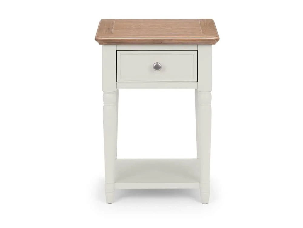 Julian Bowen Julian Bowen Provence Grey and Oak 1 Drawer Lamp Table (Assembled)