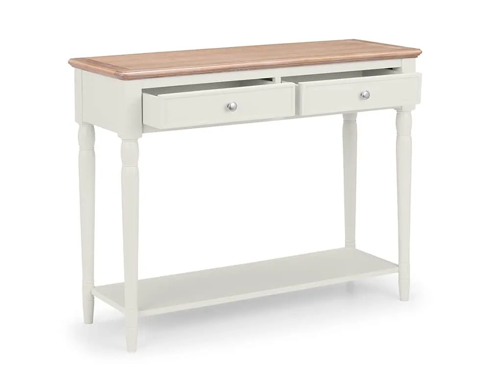 Julian Bowen Julian Bowen Provence Grey and Oak 2 Drawer Console Table