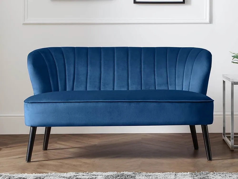 Julian Bowen Julian Bowen Coco Blue Velvet 2 Seater Sofa