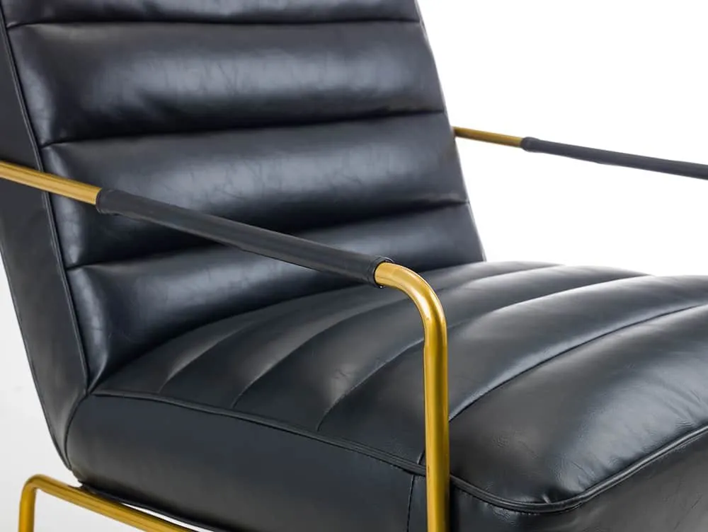 Julian Bowen Julian Bowen Giorgio Black Faux Leather Accent Chair