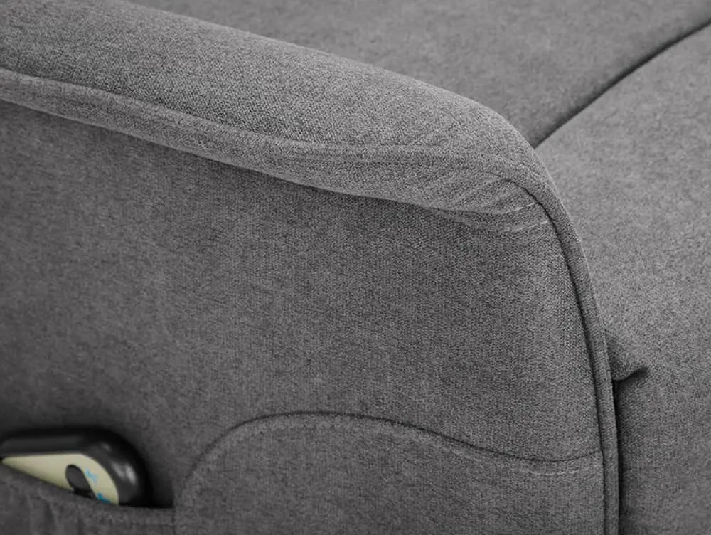 Julian Bowen Julian Bowen Helena Single Motor Charcoal Velvet Riser Recliner Chair