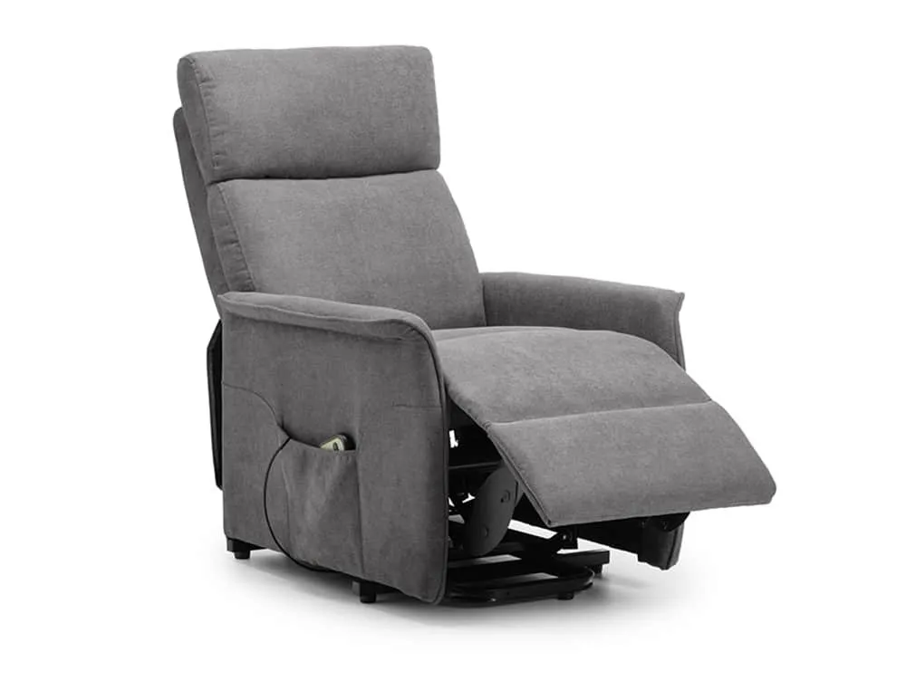 Julian Bowen Julian Bowen Helena Single Motor Charcoal Velvet Riser Recliner Chair