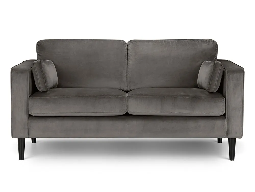 Julian Bowen Julian Bowen Hayward Grey Velvet 2 Seater Sofa