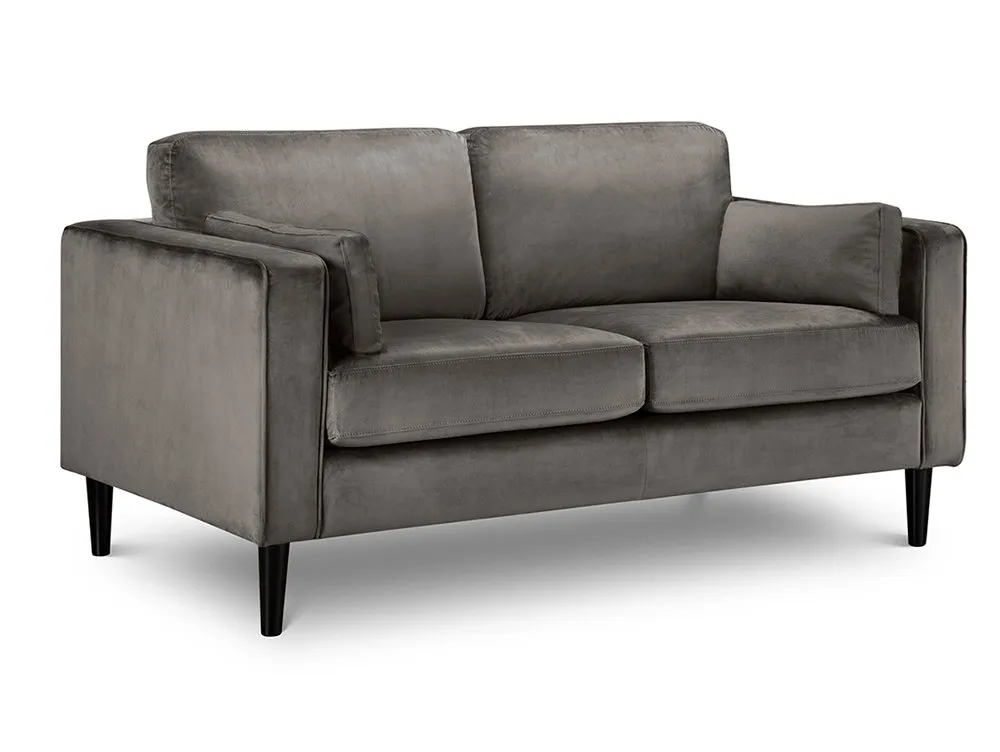 Julian Bowen Julian Bowen Hayward Grey Velvet 2 Seater Sofa