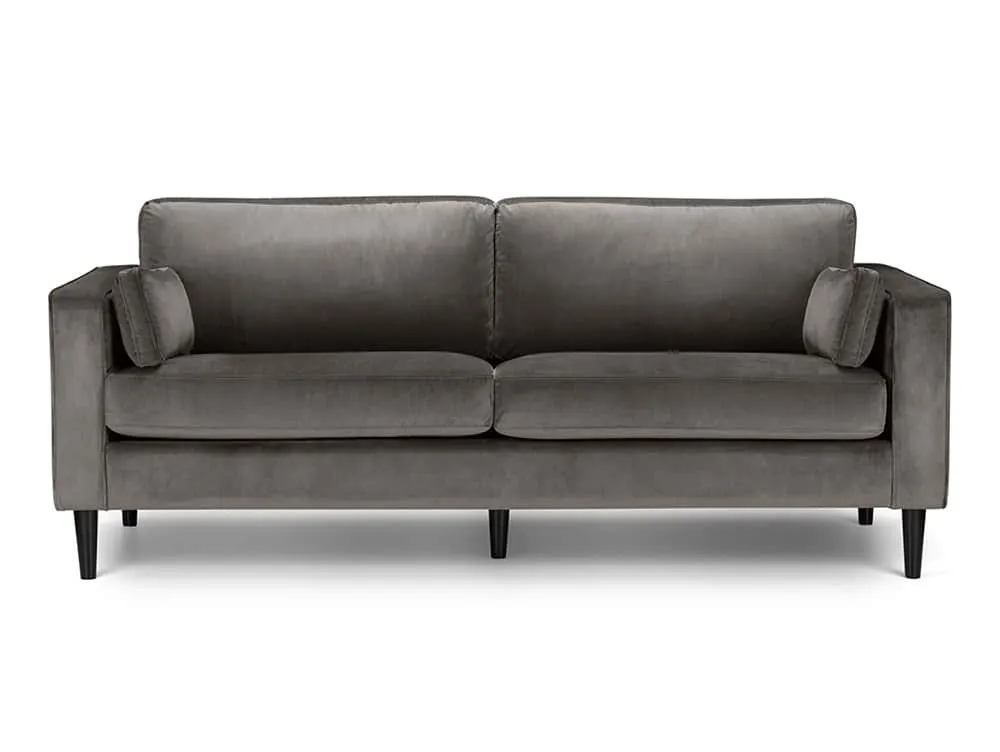 Julian Bowen Julian Bowen Hayward Grey Velvet 3 Seater Sofa