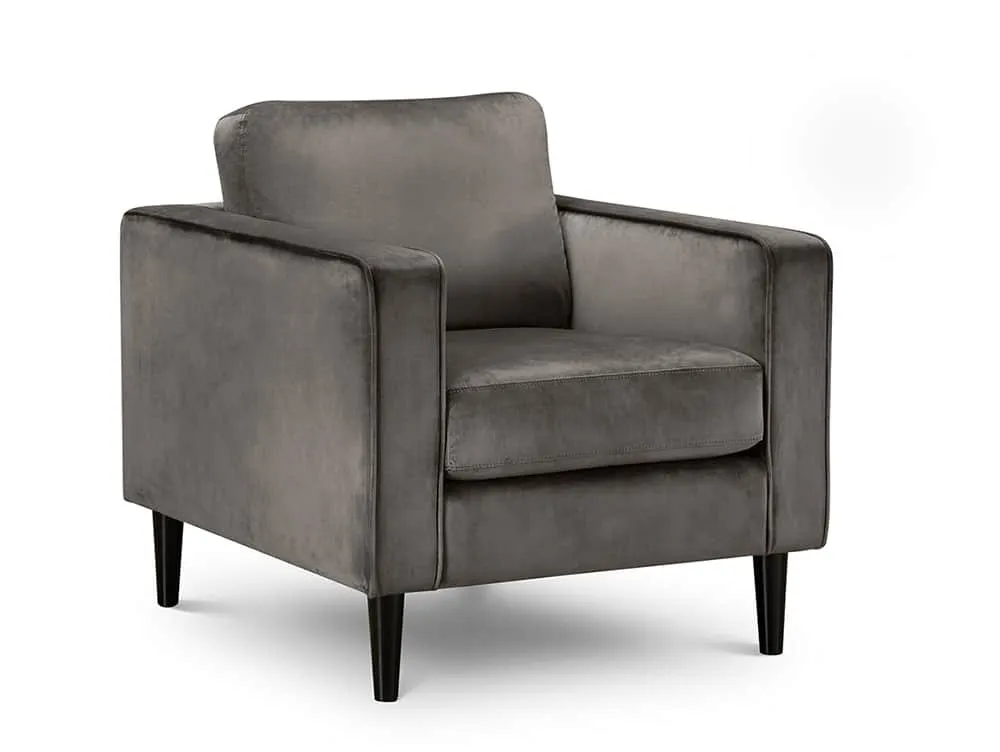 Julian Bowen Julian Bowen Hayward Grey Velvet Armchair