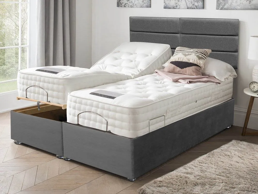 ASC ASC Contour Natural Ortho Pocket 1000 6ft Super King Size Electric Adjustable Bed (2 x 3ft)