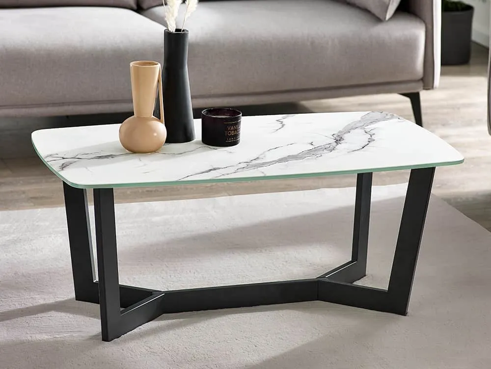 Julian Bowen Julian Bowen Olympus White Marble Effect Coffee Table