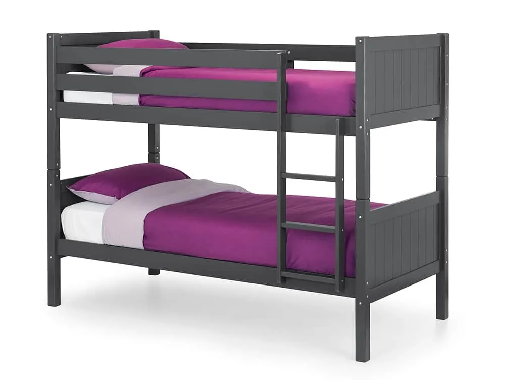 Julian Bowen Julian Bowen Bella 3ft Anthracite Wooden Bunk Bed Frame