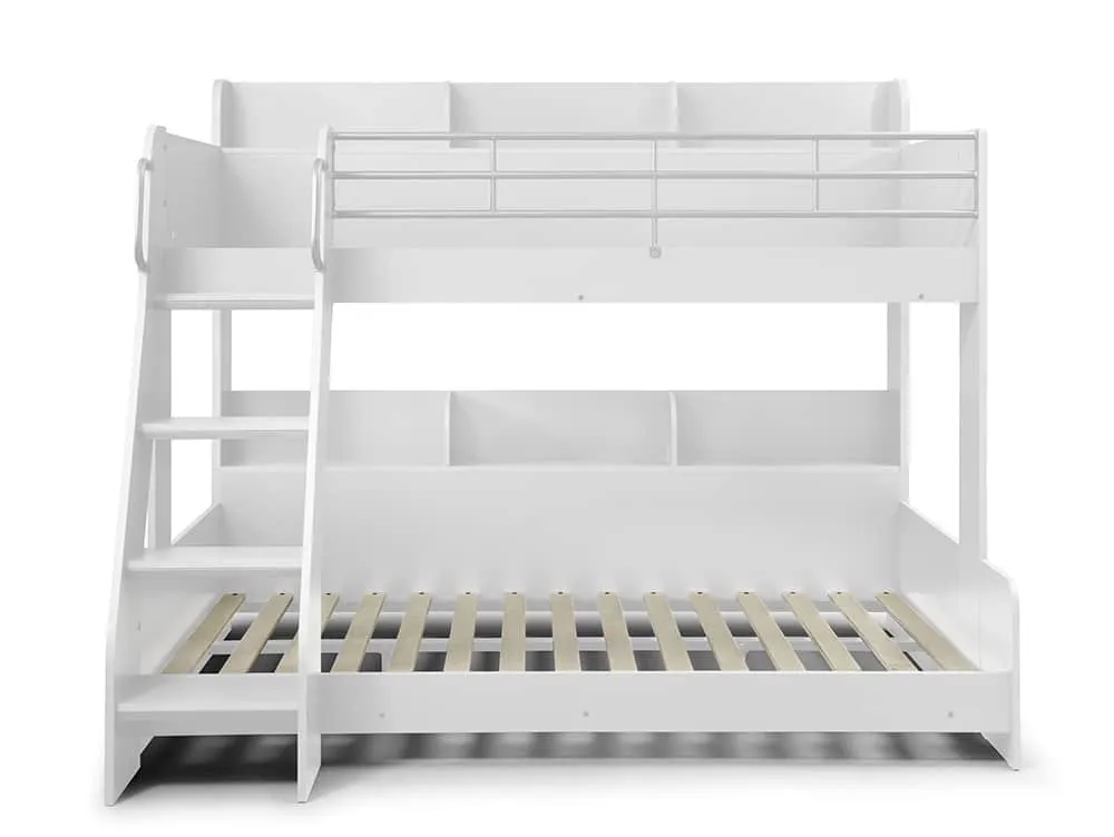 Julian Bowen Julian Bowen Domino White Wooden Triple Bunk Bed Frame
