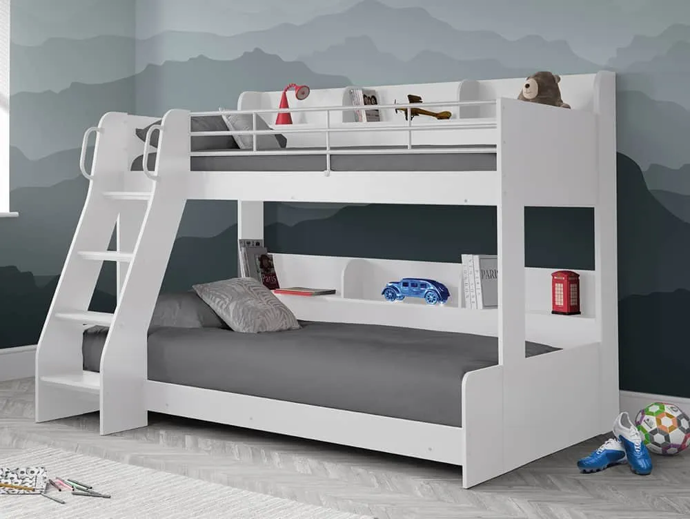 Julian Bowen Julian Bowen Domino 3ft plus 4ft White Wooden Bunk Bed Frame