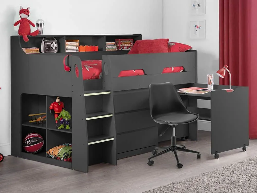 Julian Bowen Julian Bowen Jupiter Anthracite Mid Sleeper Bed Frame